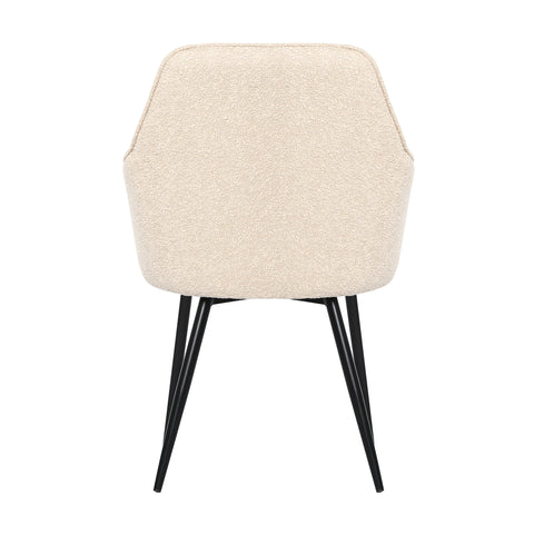 Muse - Boucle Fabric Accent Chair - Beige