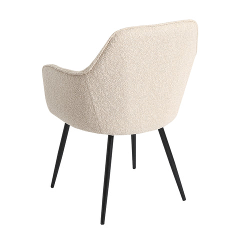 Muse - Boucle Fabric Accent Chair - Beige