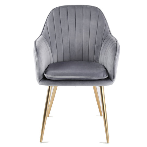 Muse - Velvet Accent Chair - (Violet, Grey, Light Blue)