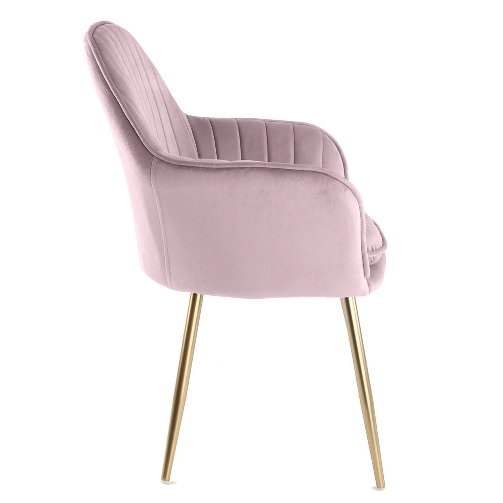 Muse - Velvet Accent Chair - (Violet, Grey, Light Blue)