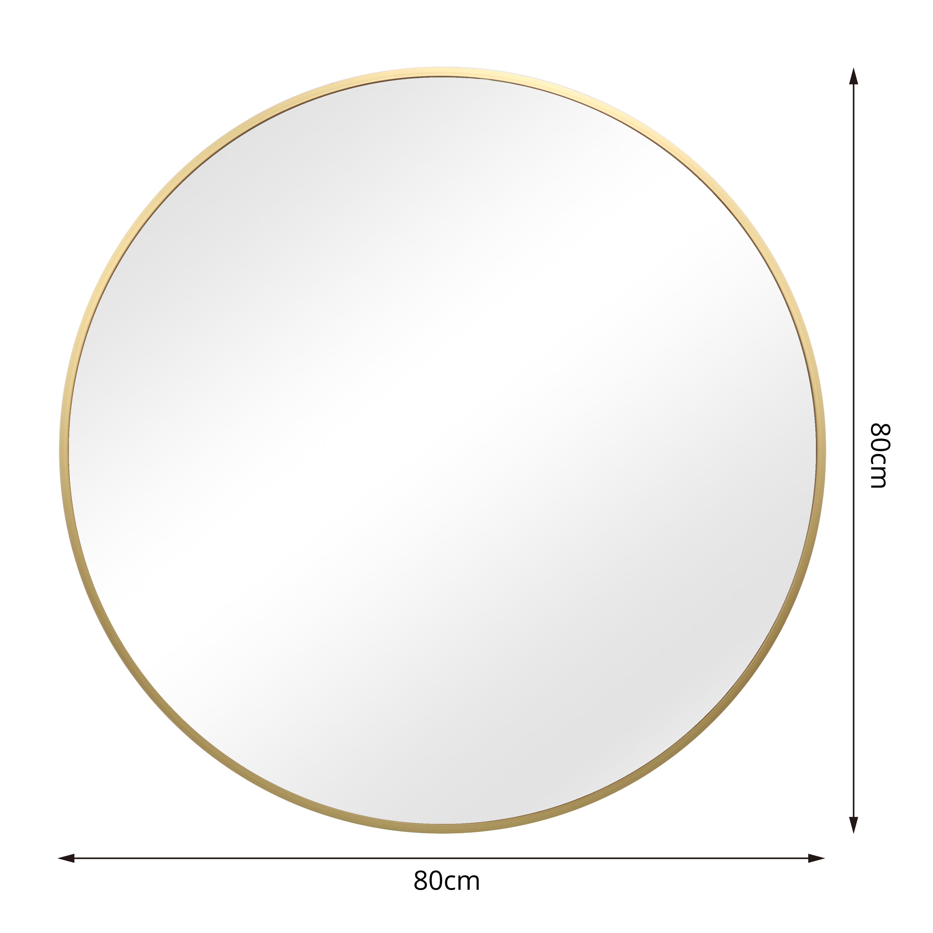 Pandora - Round Wall Mirror - 80x80 cm