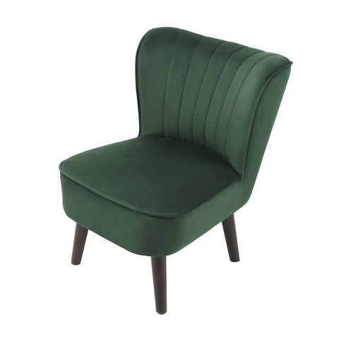 Shaun - Velvet Accent Chair - (Green, Grey, Teal, Pink)