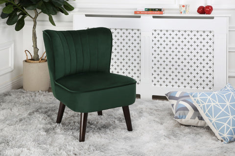 Shaun - Velvet Accent Chair - (Green, Grey, Teal, Pink)