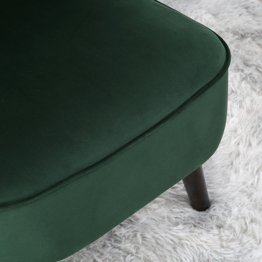 Shaun - Velvet Accent Chair - (Green, Grey, Teal, Pink)