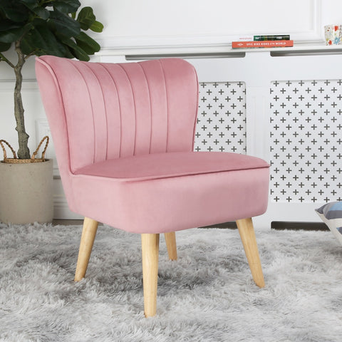 Shaun - Velvet Accent Chair - (Green, Grey, Teal, Pink)