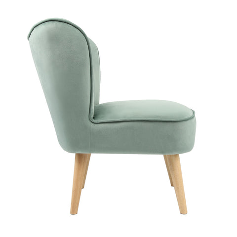 Shaun - Velvet Accent Chair - (Green, Grey, Teal, Pink)