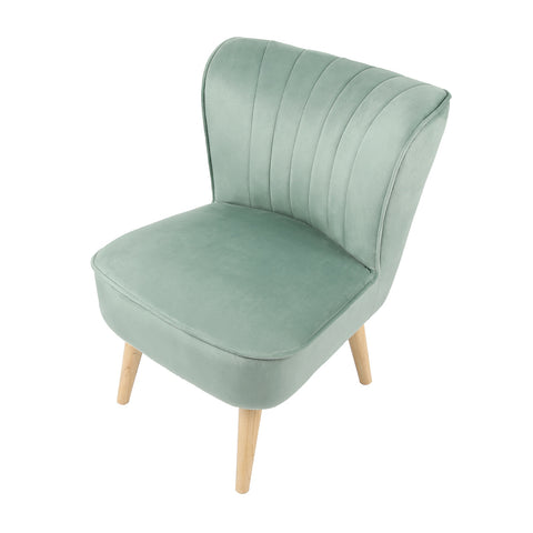 Shaun - Velvet Accent Chair - (Green, Grey, Teal, Pink)