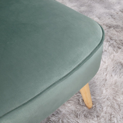 Shaun - Velvet Accent Chair - (Green, Grey, Teal, Pink)