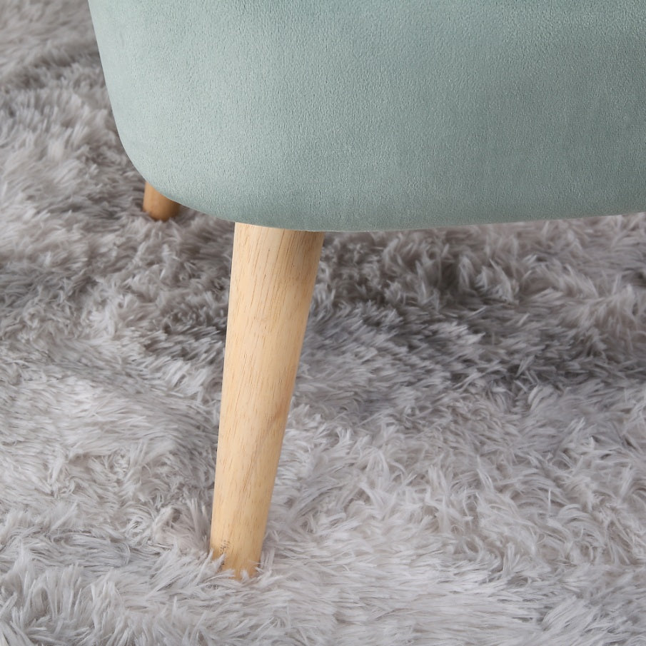 Shaun - Velvet Accent Chair - (Green, Grey, Teal, Pink)