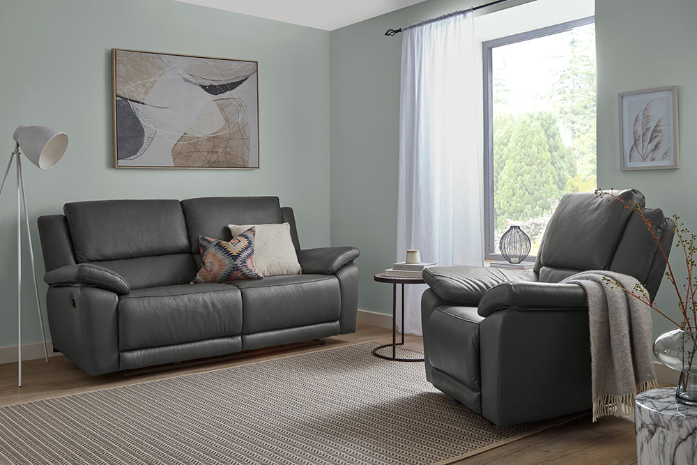 Scylla Recliner Sofa Set - Power Reclining Sofas in Leather