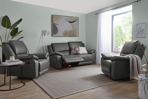 Scylla Recliner Sofa Set - Power Reclining Sofas in Leather