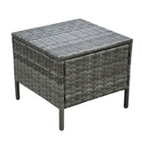 Thalia - Garden Corner Sofa Set with Cushions and Rug - 9 Seater Rattan Dining Set