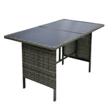 Thalia - Outdoor Corner Sofa Set with Cushions - 9 Seater Rattan Dining Set