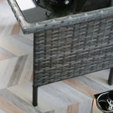 Thalia - Garden Corner Sofa Set with Cushions and Rug - 9 Seater Rattan Dining Set