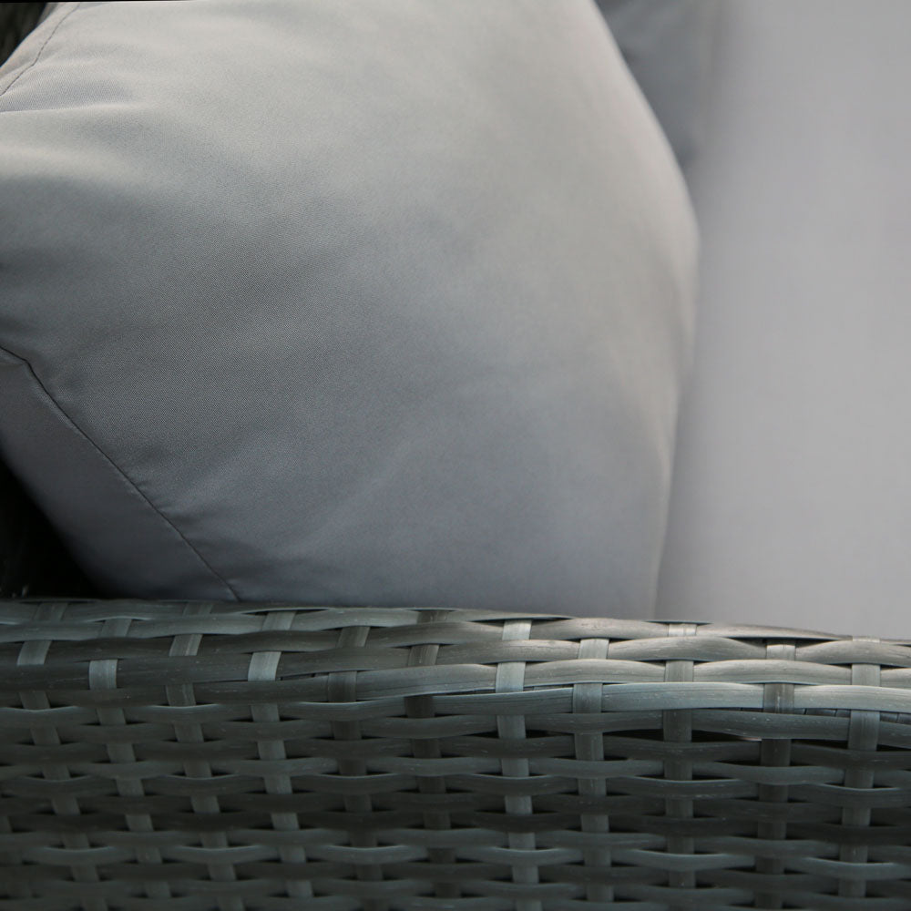 Thalia - Outdoor Corner Sofa Set with Cushions - 9 Seater Rattan Dining Set 