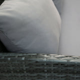 Thalia - Outdoor Corner Sofa Set with Cushions - 9 Seater Rattan Dining Set 