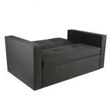 Troy - Pull Out Sofa Bed - 2 Seater - (Dark Grey, Natural)